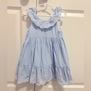 Light blue scalloped toddler dress
